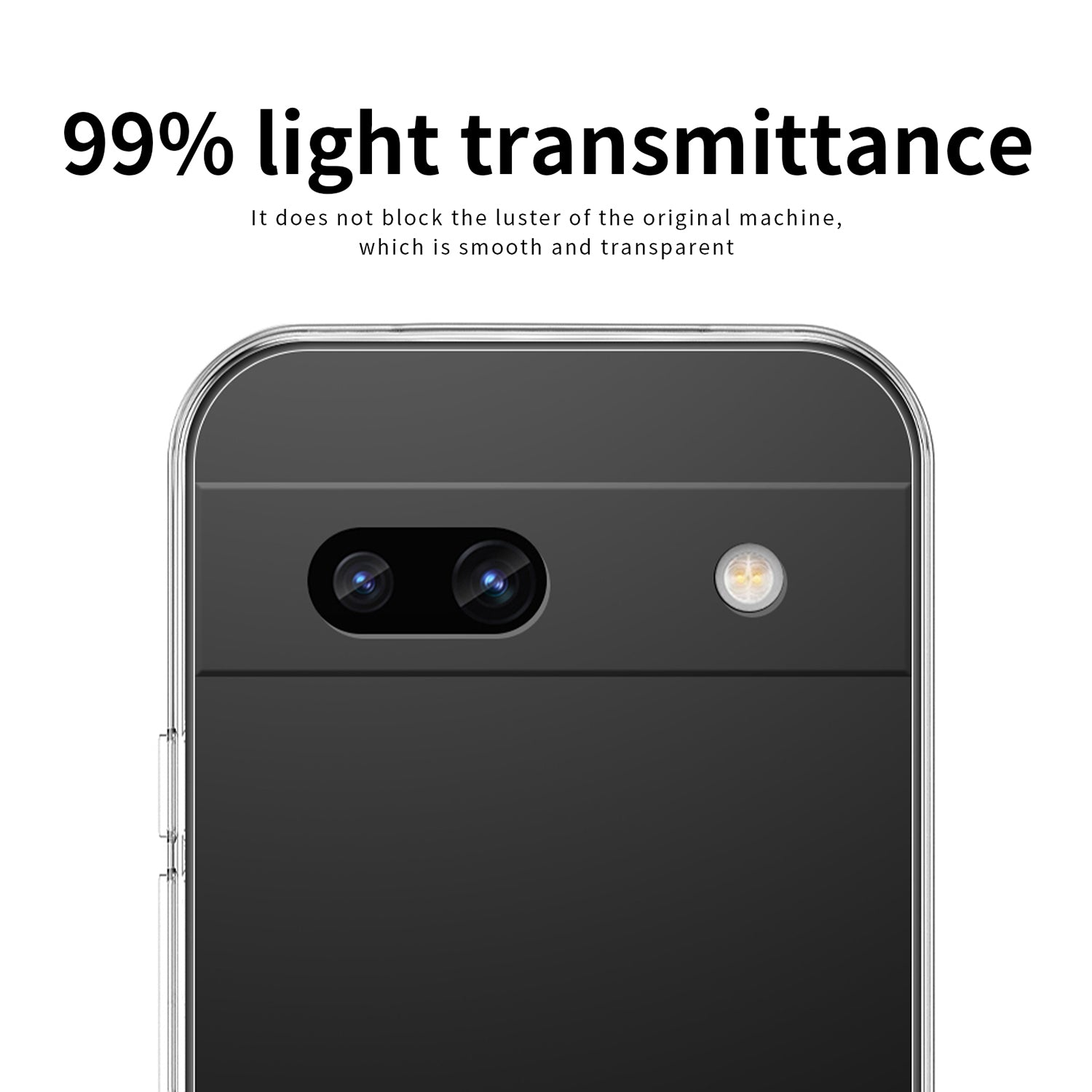 MOFI Flexible TPU Phone Case for Google Pixel 7a Transparent Cellphone Back Protector Cover MOFI Flexible TPU Phone Case for Google Pixel 7a Transparent Cellphone Back Protector Cover